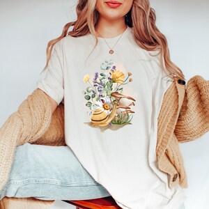 Mushroom Shirt Fairycore Clothing Wildflower Nature Shirt Green Witch