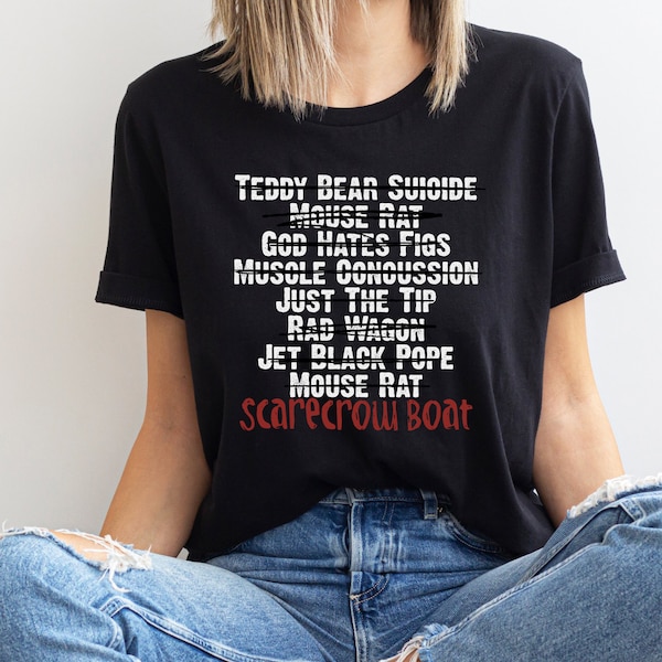 Scarecrow Boat Tshirt Parks and Recreation Shirt Andy Dwyer Chris Pratt Parks and Rec Gift Mouse Rat Funny Tee TV Show Gift Unisex