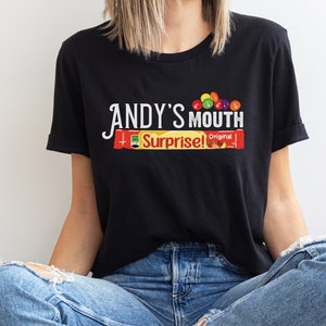 Parks and Recreation Shirt Andy&#39;s Mouth Surprise Crewneck Parks and Rec Gift Funny Tv Show Gift Andy Dwyer Chris Pratt Unisex T-shirt