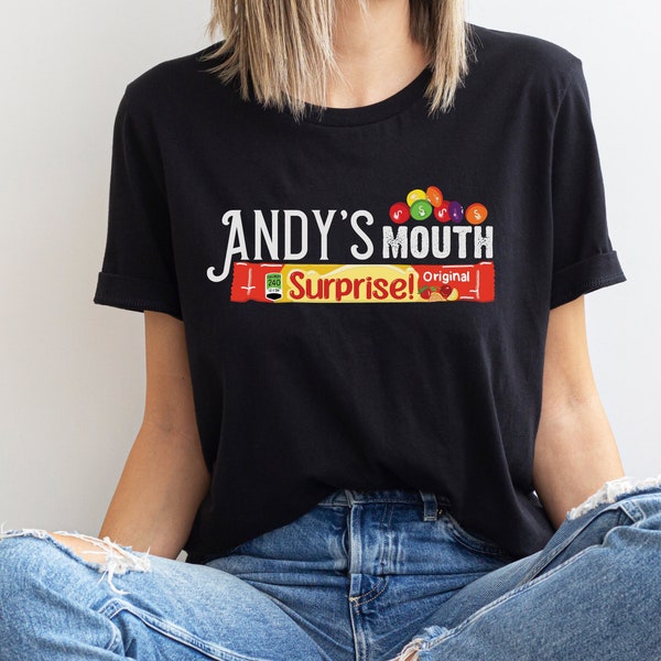 Parks and Recreation Shirt Andy's Mouth Surprise Crewneck Parks and Rec Gift Funny Tv Show Gift Andy Dwyer Chris Pratt Unisex T-shirt