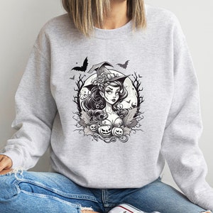 Spooky Season Sweatshirt Witchy Sweatshirt Halloween Sweater Pin Up Crewneck Fall Vibes Halloween Crewneck Momster Witchy Clothes