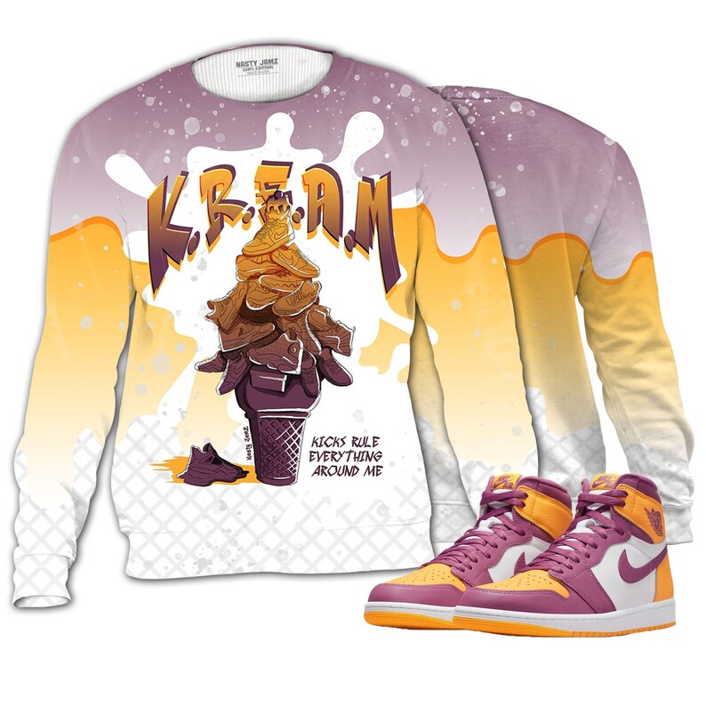 Kream 3d waffle conejordan 1 retro high og brotherhood,outfit sweatshirt ,sneaker match outfit sneaker,christmas gift
