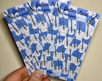 Guitar Fund Savings Challenge: Laminated A6 Budget Tracker