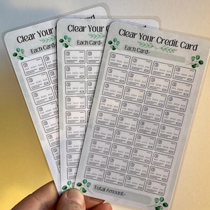 Limpie su tarjeta de crédito, desafío de seguimiento de ahorros, carpeta de presupuesto A6 para llenar efectivo, pago de deuda de tarjeta de crédito, presupuesto bajo, establezca un monto personalizado.