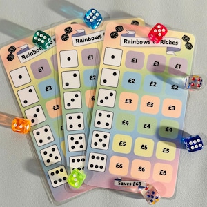 Rainbows To Riches Savings Challenge Game: A6 Budget Binder Insert