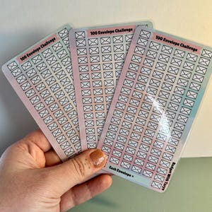 Spaartracker voor 100 enveloppen Challenge voor A6-geldvulling budgetmapmapjes