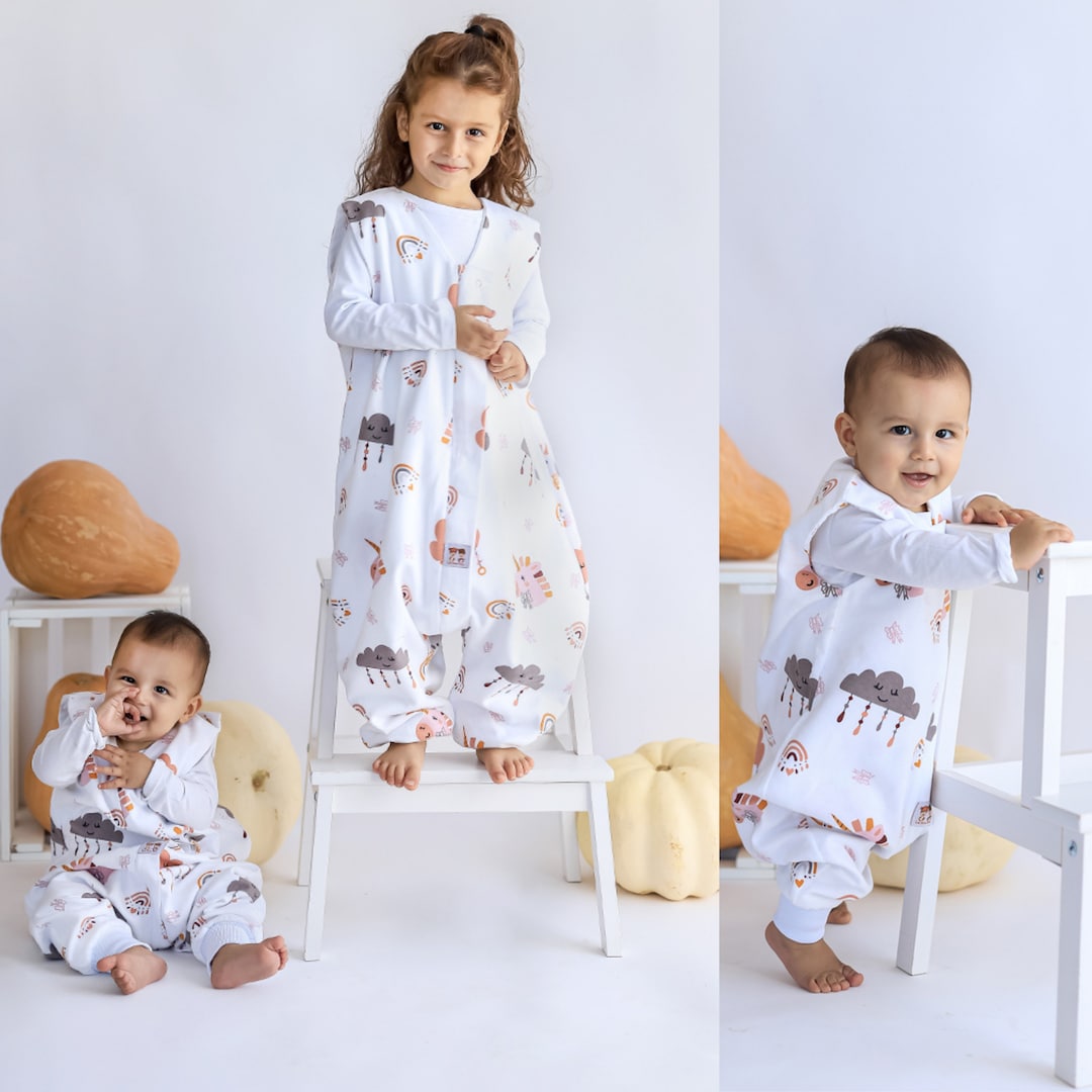 Cotton Footed Sleep Sack, Baby Sleeping Bag, Organic Flannel Kids