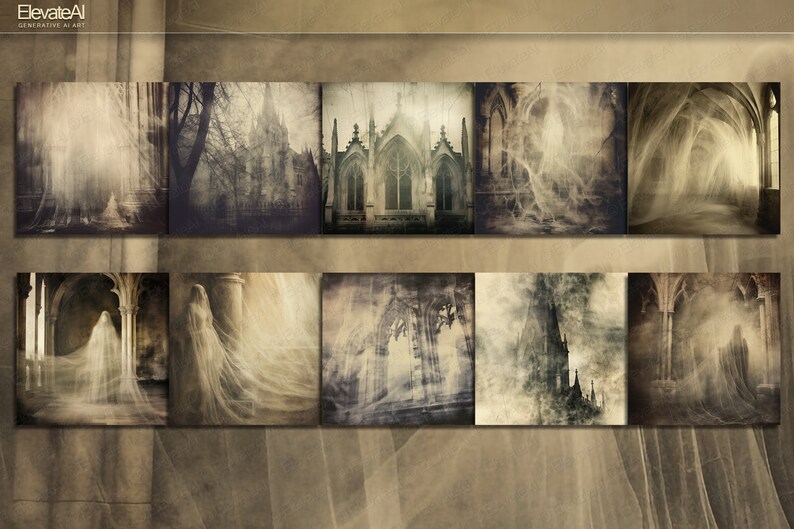 Printable Haunted Photo Paper Digital Scary Halloween Textures 20 ...