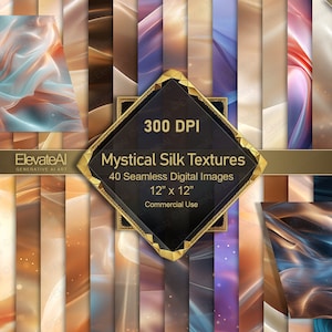 Printable Seamless Mystical Silk Textures Digital Ethereal Silk Texture Pack 40 Digital Silk Textures Scrapbook Backgrounds Utilisation commerciale