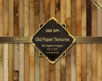 Vintage Paper Texture Pack: 46 Antique Backgrounds (Digital Download)