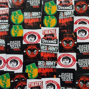 60 x United Ultra Style Vinyl Stickers | Manchester United | Mega Mix Pack | MUFC | Red Army