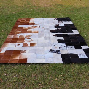 Add rustic elegance with our Cowhide Patchwork Runner. Unique Patchwork Cowhide Rug Decor, Handmade in Custom Size. Perfect Cowhide Area Rug for Living Room & beautiful Home Decor Rugs. Natural, durable statement piece.