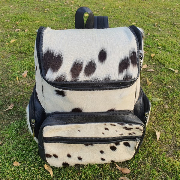 Backpack , Cowhide Backpack for Laptop/hiking/camping , Antitheft Knapsack traveling, School-college leather  backpack, Rucksack Diaper Bag