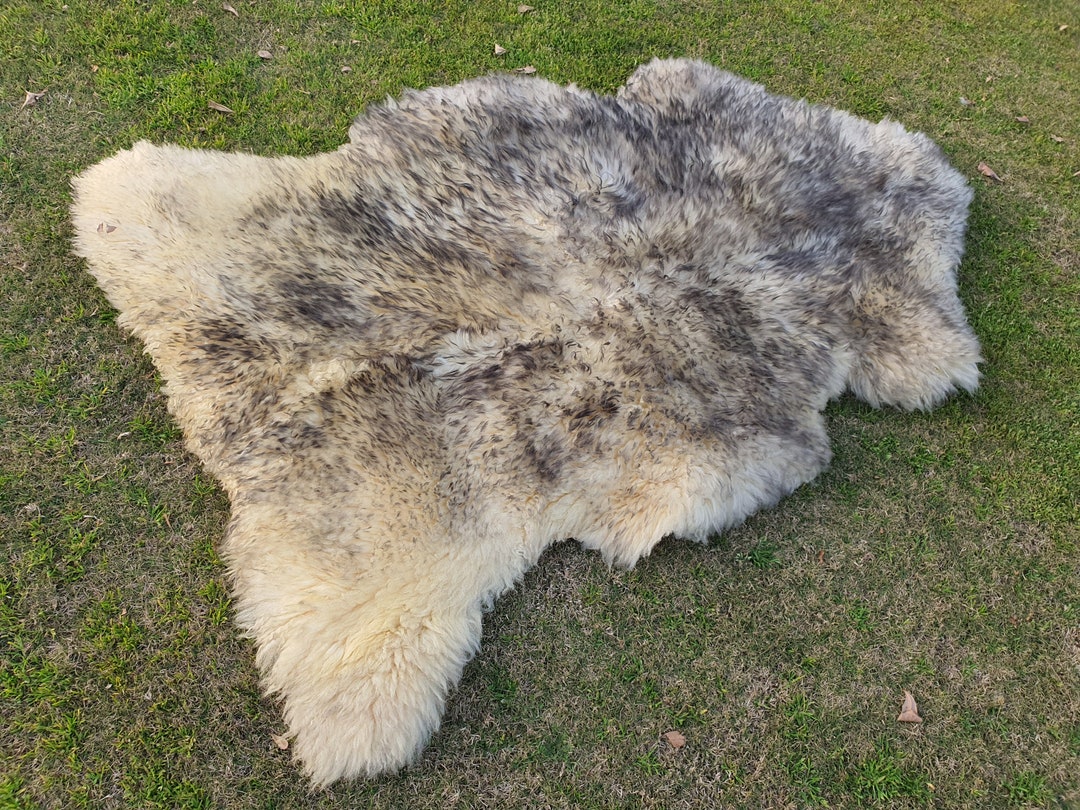 Genuine Grey Sheepskin Rug Special Grey Lamb Fur Rugs Long Hair Fluffy Rug Etsy