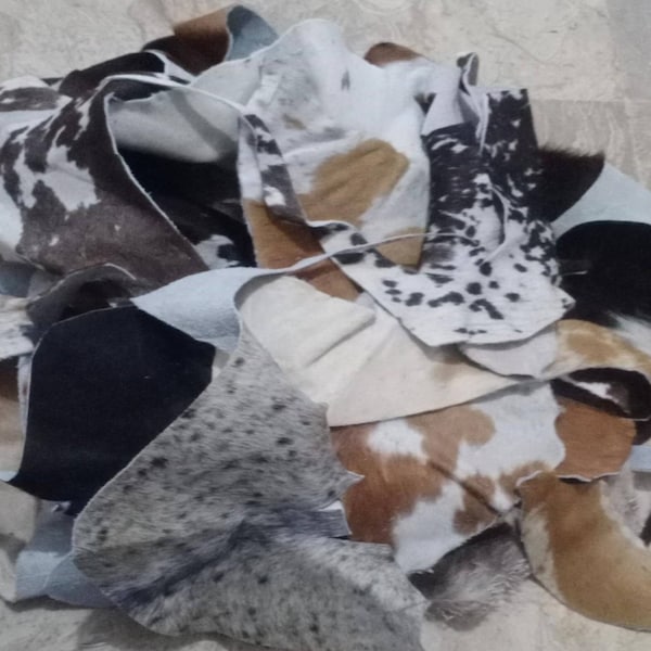 Free Cowhide Scrap (1 KG) - Cow Skin Scrap Material - Cow Hide Material Offcuts for Arts & Crafting - Cowhide Remnants - Worldwide Shipping