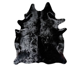 Tappeto estetico in pelle di mucca Nero - Tappeto in pelle di mucca per camera da letto