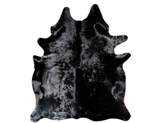 Aesthetic Cowhide Rug Black - Cow hide Rug for Bedroom