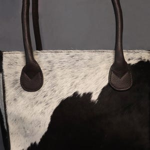 Cowhide Tote Bag - Genuine Cow Skin Tote Shoulder Bag - Carryall Western Cowhide Purse Bag - Gift for Her - Small Cowhide Tote Handbags