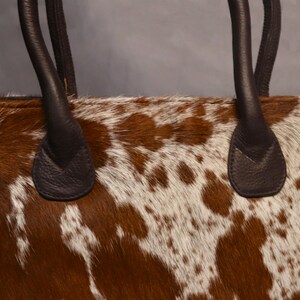 Cowhide Tote Bag - Genuine Cow Skin Tote Shoulder Bag - Carryall Western Cowhide Purse Bag - Gift for Her - Small Cowhide Tote Handbags