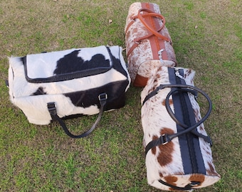 Personalisierte Rindsleder Tasche -Reisetasche-Rucksack, Ledertasche für Männer, diebstahlsichere Wochenendtasche