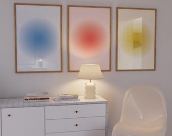 Y2K Aura Gradient Print Set: Spiritual Wall Art (Digital Download)