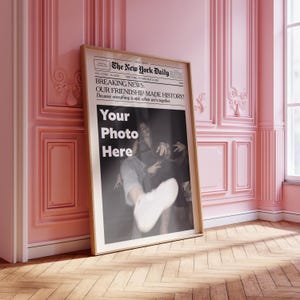 Personalisierter Zeitungsdruck, Personalisierte Zeitung, Personalisiertes bestes Freund Poster, Personalisiertes Bestie Geschenk, Lustiges Mitbewohner Geschenk, Girly Wandkunst