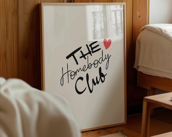 The Homebody Club Print: Retro Wall Art (Digital Download)