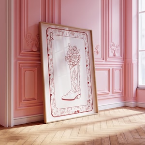 Queen of Hearts Card Print: Funky Y2K Dorm Decor (Digital Download)