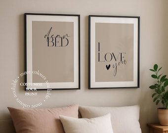 Dear Bed I Love You Print: Bedroom Wall Art (Digital Download)