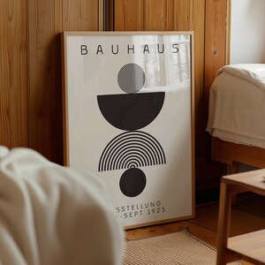 Bauhaus Exhibition Poster, Abstract Geometric Art (Digital Download)