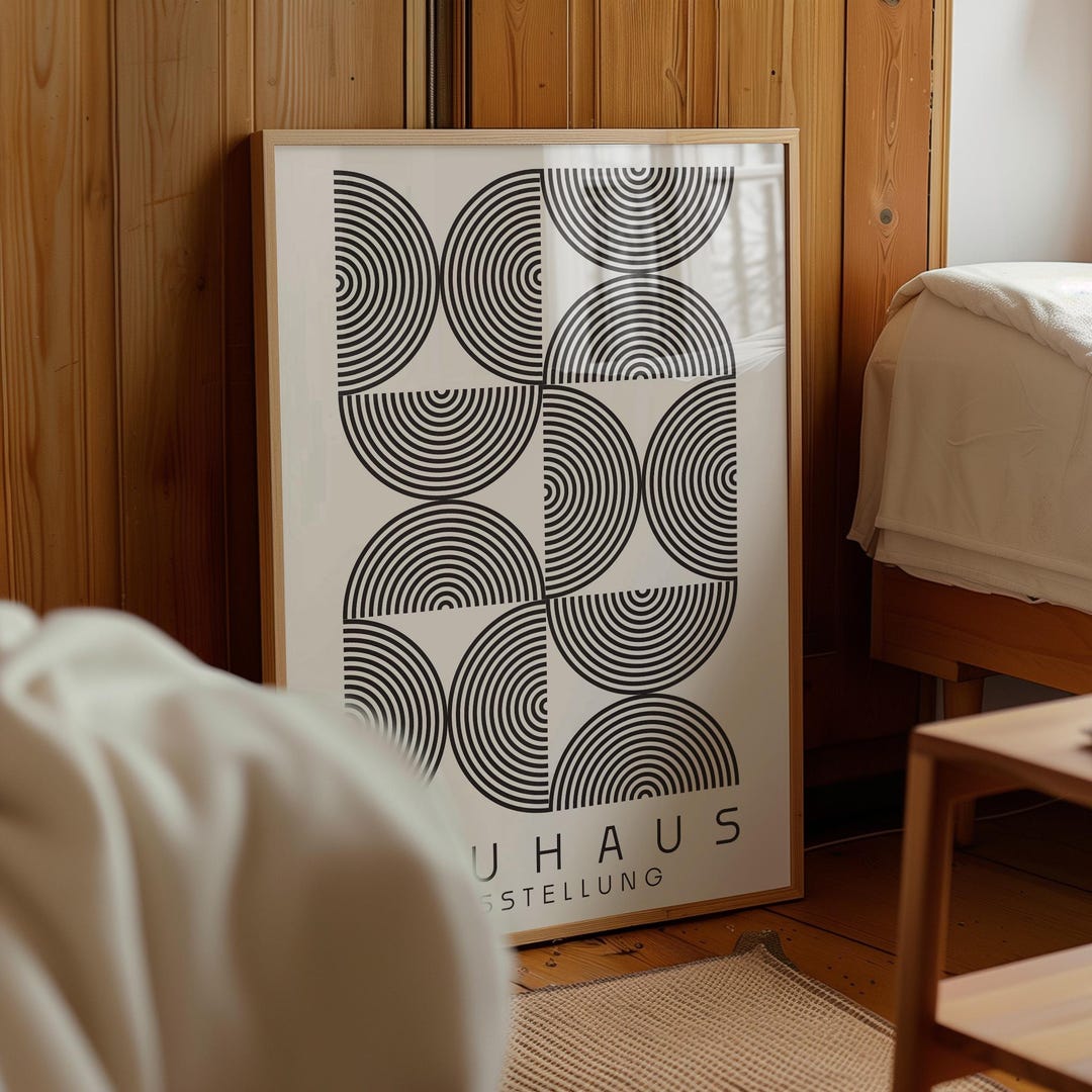Bauhaus Print, Bauhaus Poster, Boho Chic Wall Decor, Exhibition Poster ...