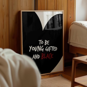 Zwarte vrouw-kunstprint: begaafd en zwart zijn (digitale download)