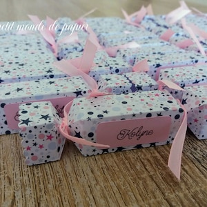 Marque place prénom baptême bonbon