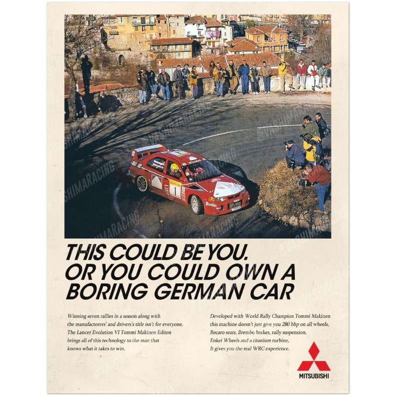 Poster / Affiche Mitsubishi Lancer – Rallye Monte Carlo 2012 – Baudouin