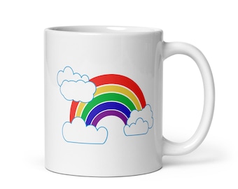rainbow mug | white glossy mug