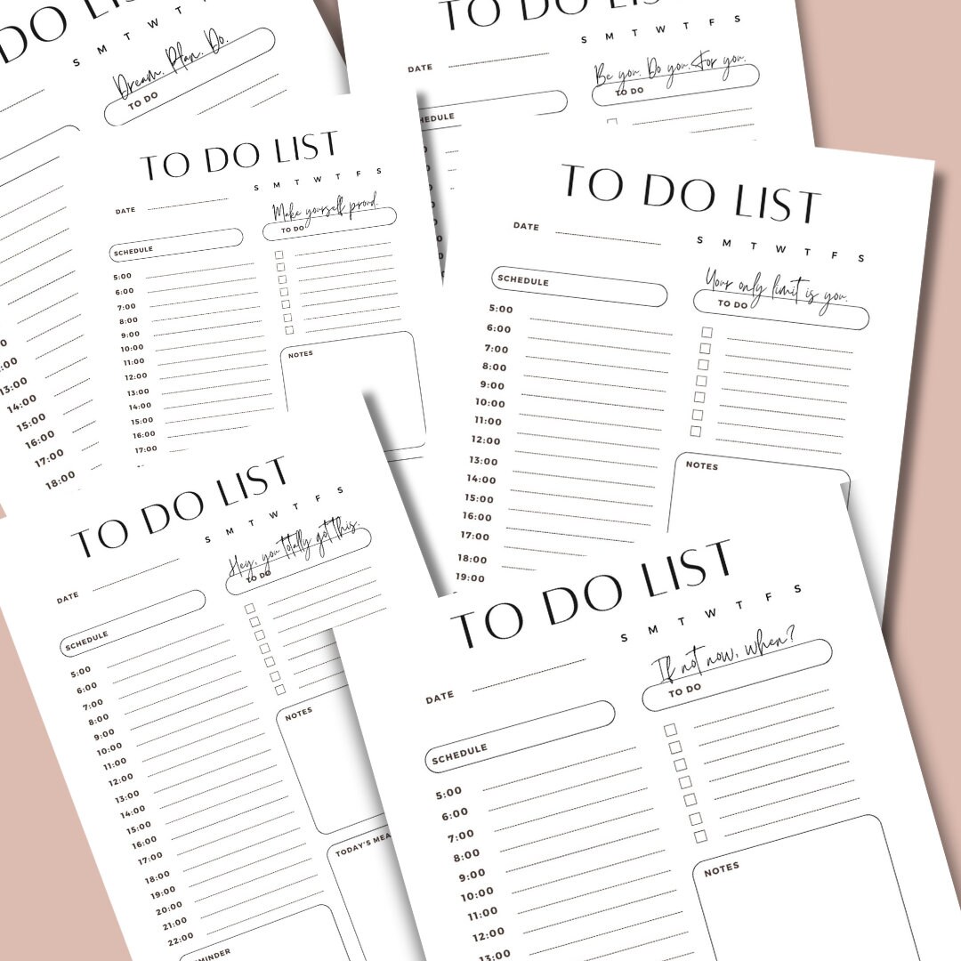 Minimalist Daily to Do Planner. Digital Planner. Printable Planner - Etsy
