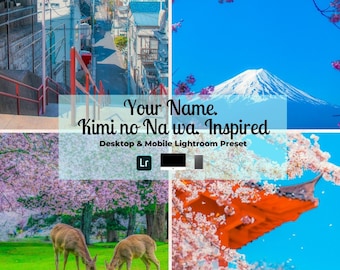 Kimi no Na wa Inspired Lightroom Preset: Mobile & Desktop (Digital Download)