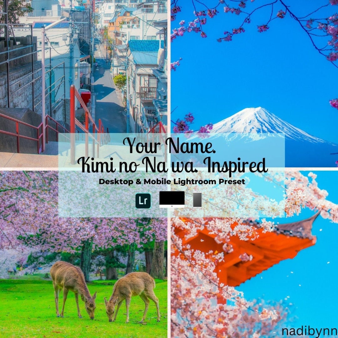 Your Name. / Kimi No Na Wa Inspired Lightroom Preset Premium Lightroom