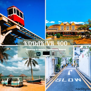 5 KODAK VR 400 for Mobile and Desktop | vibrant presets, Mobile PC presets, Kodak presets, Lightroom presets, vibrant preset for Instagram,