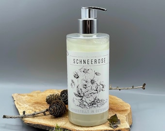 Natur - Hand und Duschseife „Schneerose“  -  handgemachte Naturkosmetik mit biologischer Schafsmilch- 400 Milliliter