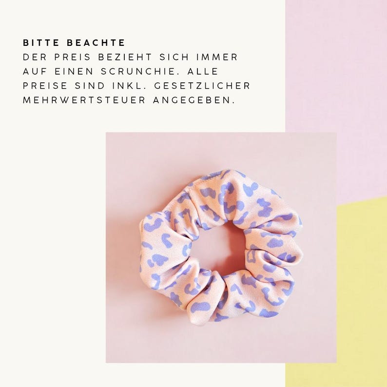 Happy Leo Scrunchie Haargummi | 90er Retro Haarschmuck | Zopfgummi | Geschenk Freundin | Must Have für Frauen | Elastisches Haarband | Trend Bild 10