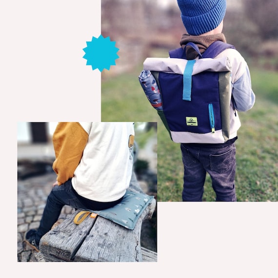 Sitzunterlage für Kinder wasserabweisend | Outdoor-Kissen | platzsparend | Kindergarten | Sitzkissen Unterwegs | Spielplatz | Waldsitzkissen