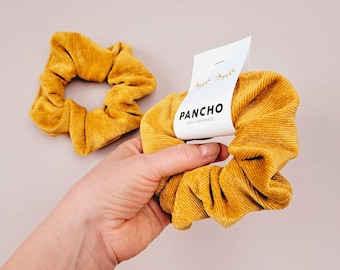 Feincord Scrunchie in Currygelb | Retro Trend | Haargummi | Zopfgummi | Geschenkidee | 90er Jahre | Geschenk beste Freundin | Hyggestyle