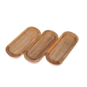 Wooden Snacks Platter Serveware Serving Set Easy Cleaning Lightweight Perfect for Food Holder/BBQ, Serving Cheese, Sushi, Holiday Snacks.