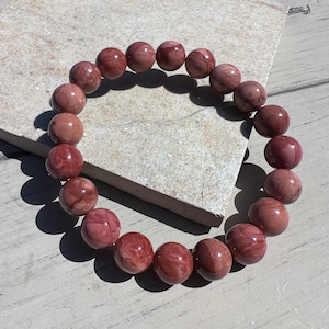 Alashan Agate  Stretch Bracelet, 9.5mm+