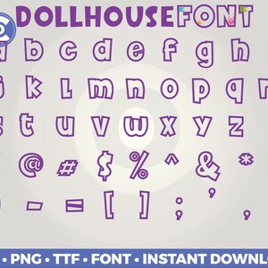 Dollhouse Font Bundle Svg Png Pdf INSTANT DOWNLOAD image 3