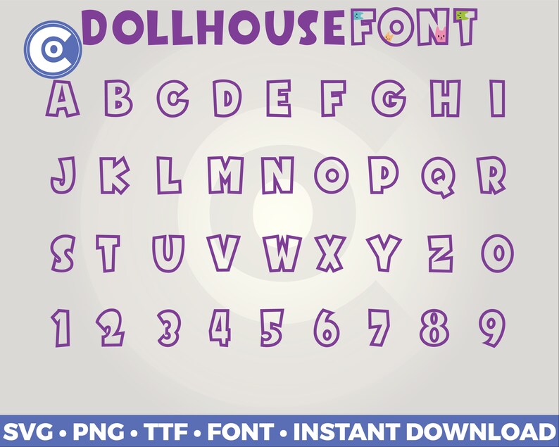 Dollhouse Font Bundle Svg Png Pdf INSTANT DOWNLOAD image 4