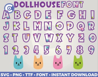 Dollhouse Font Bundle • Svg • Png • Pdf • INSTANT DOWNLOAD