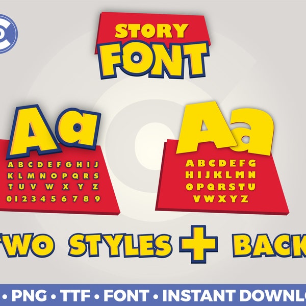 Toy Story Font Bundle • Svg • Png • Pdf • INSTANT DOWNLOAD