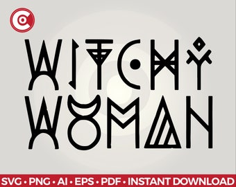 Witch Woman Svg • Png • Pdf • Ai • Pdf • Eps • INSTANT DOWNLOAD